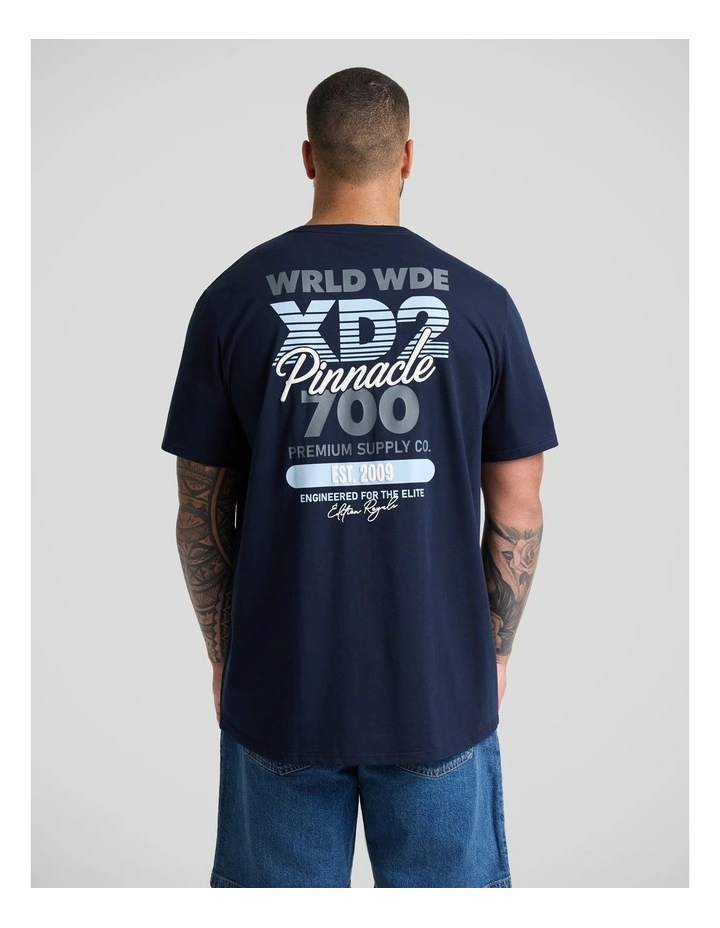 Pinnacle Longline Tee in Navy image 1