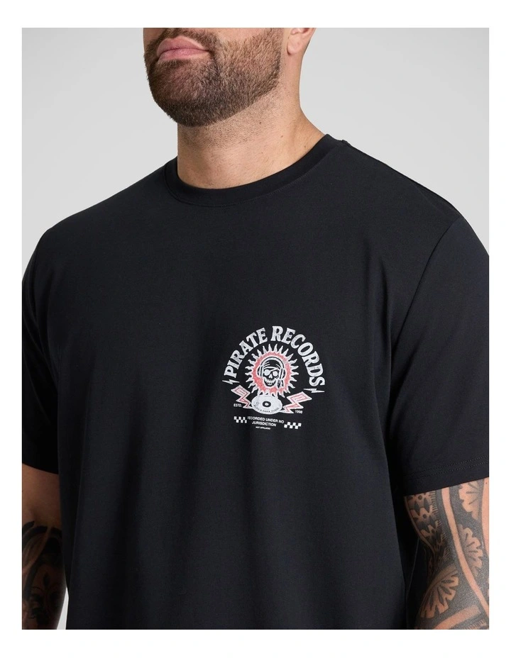 Pirate Crew Neck Tee in Black image 3