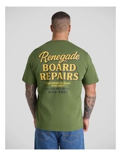 Renegade Crew Neck Tee in Green