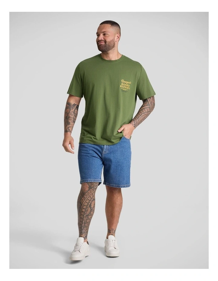 Renegade Crew Neck Tee in Green image 4