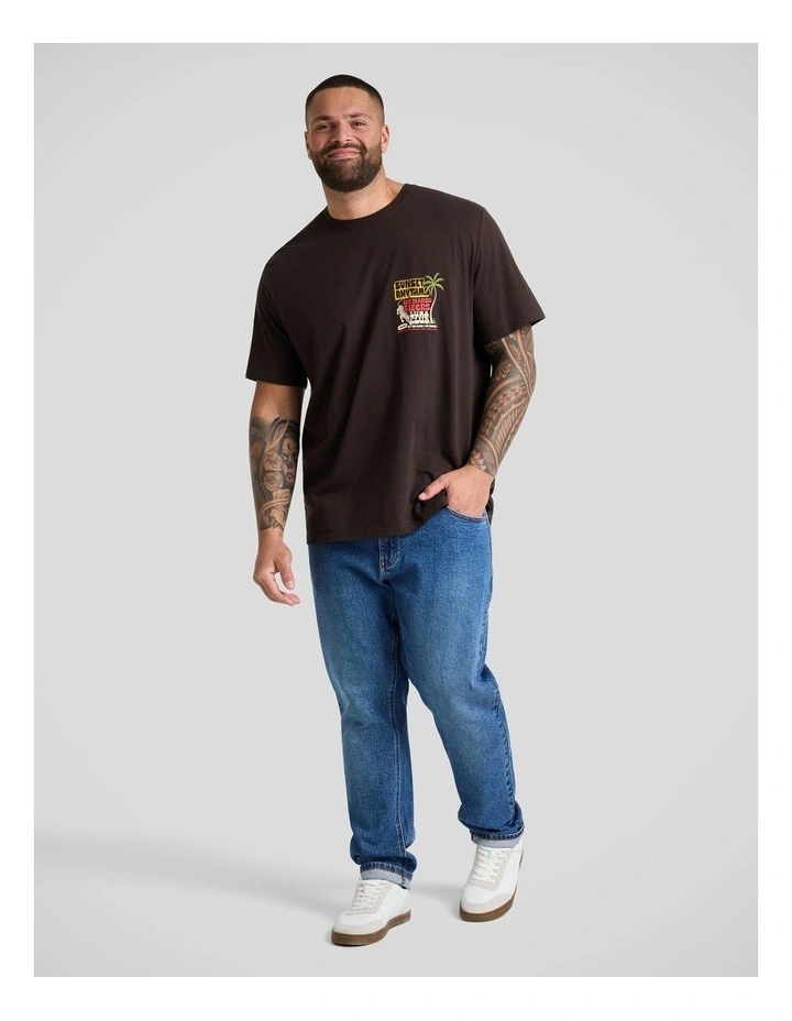 Sunset Crew Neck Tee in Chocolate image 4
