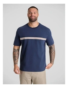 Panel Classic Tee in Washed Blue