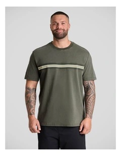 Wash Panel Classic Tee in Washed Khaki