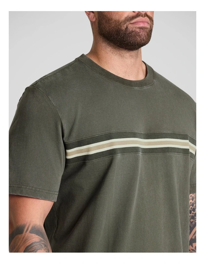 Wash Panel Classic Tee in Washed Khaki image 3
