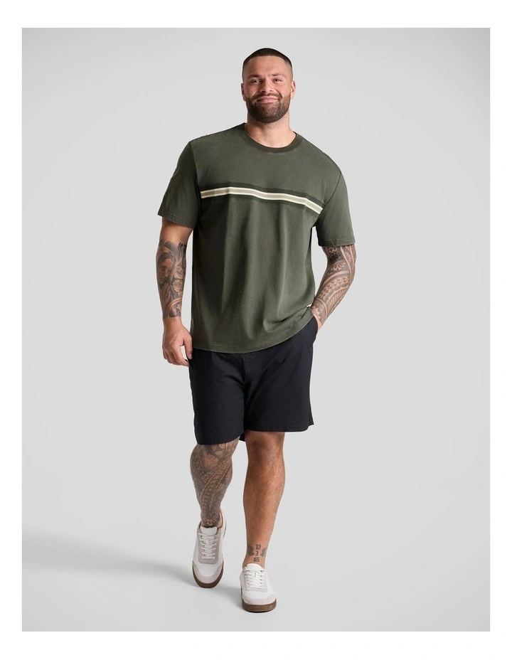 Wash Panel Classic Tee in Washed Khaki image 4