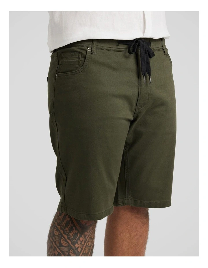 Cameron Knit Short in Khaki image 3