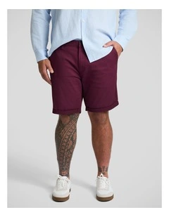 Charlie Canvas Short in Burgundy
