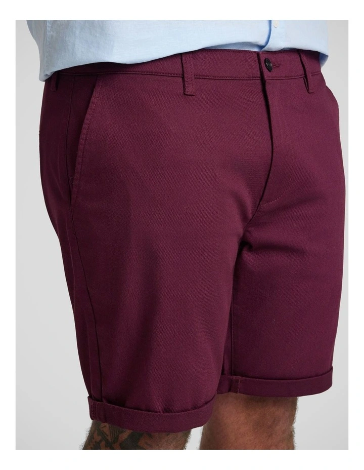 Charlie Canvas Short in Burgundy image 3