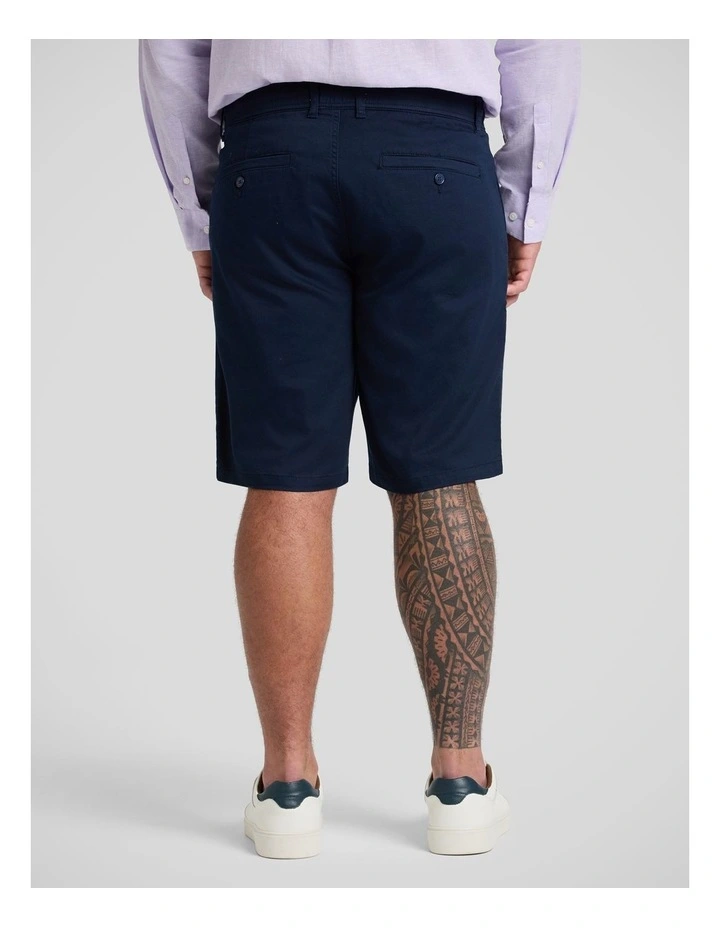 Hugh Knit Chino Short in Navy image 2
