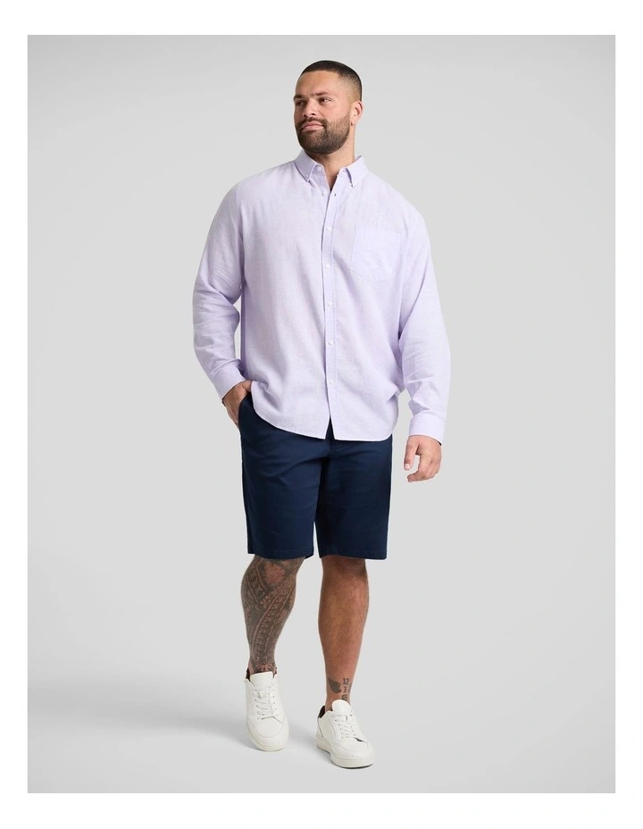 Hugh Knit Chino Short in Navy image 4
