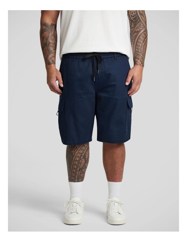 Nelson Knit Cargo Short in Navy image 1