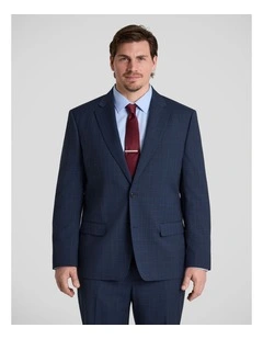Darby Check Suit Jacket in Royal Blue
