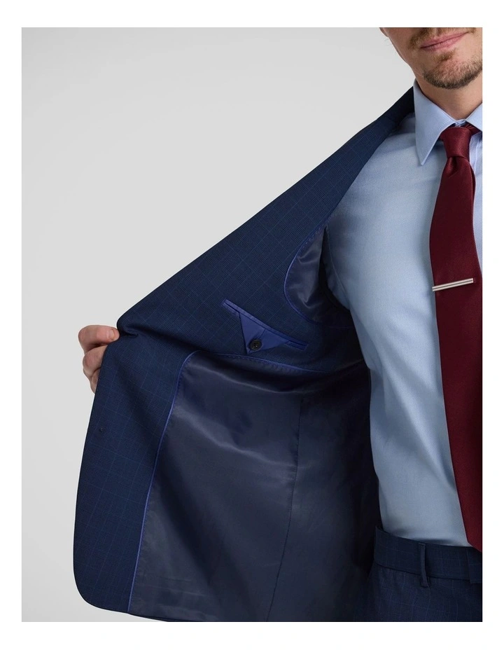Darby Check Suit Jacket in Royal Blue image 5