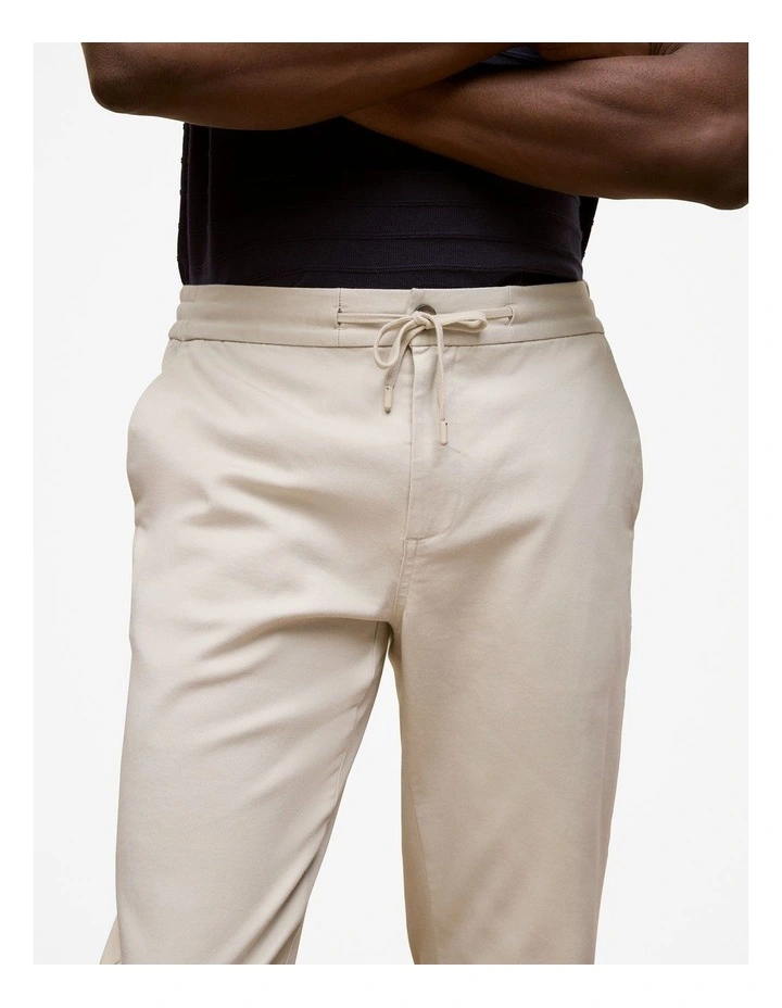 Soft Drawcord Chino Pant in Stone image 3