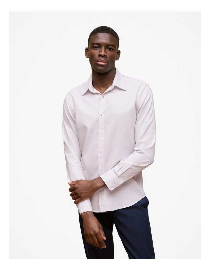 Tailored Fit Puppytooth Check Shirt in Orchid image 1