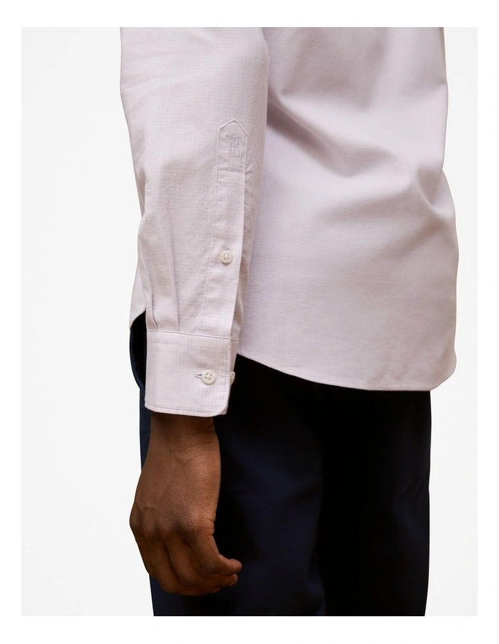 Tailored Fit Puppytooth Check Shirt in Orchid image 3