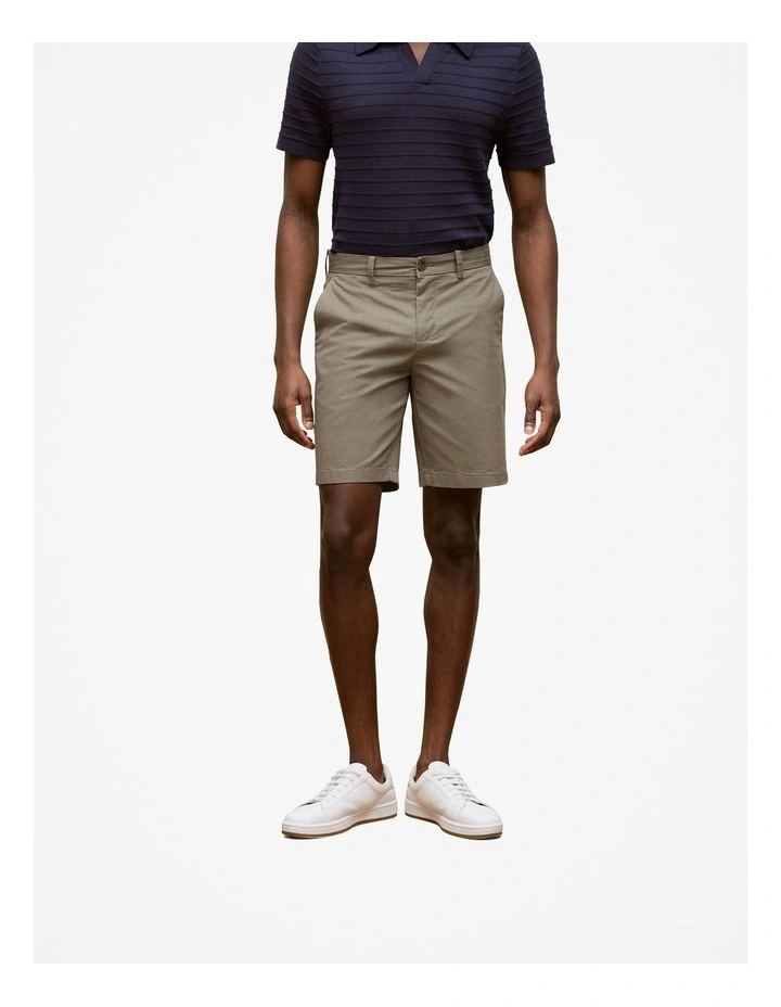 Stretch Cotton Chino Short in Hunter Green image 1