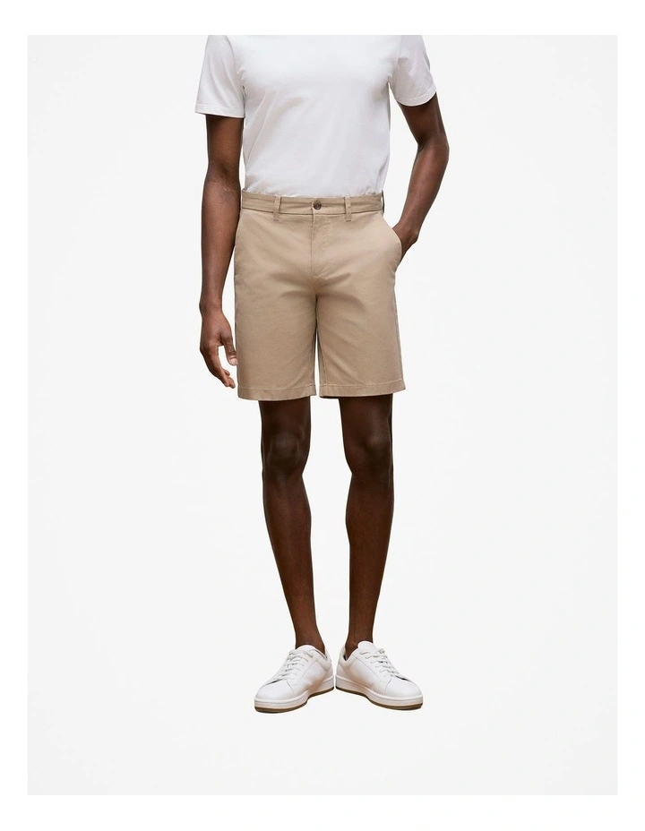 Stretch Cotton Chino Short in Desert image 1