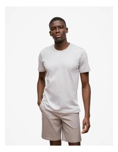 Cotton Marle Crew T-shirt in Grey Marle