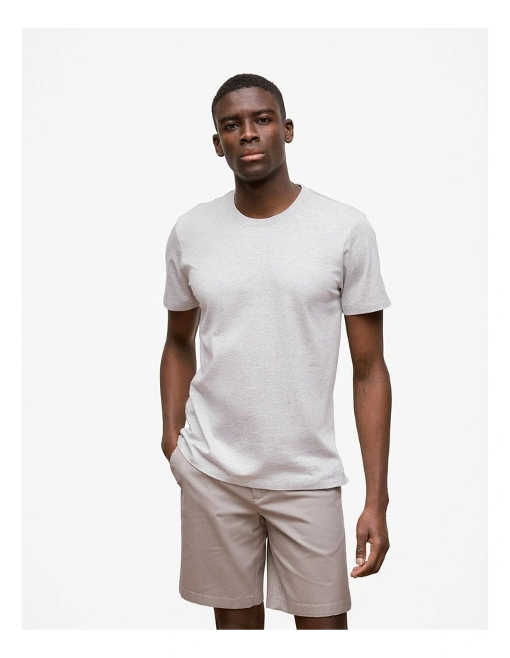 Cotton Marle Crew T-shirt in Grey Marle image 1