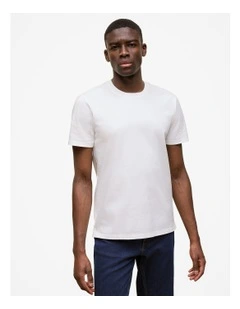 Mercerised Cotton Crew T-shirt in White