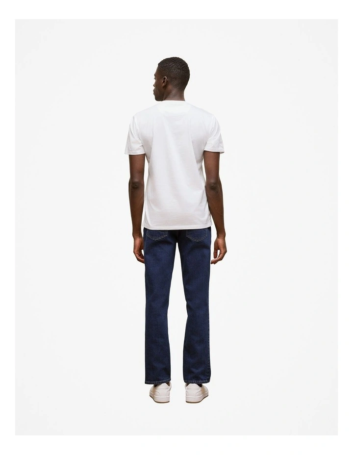 Mercerised Cotton Crew T-shirt in White image 4