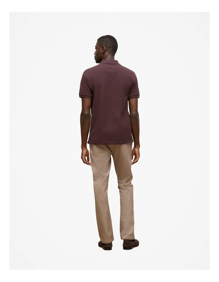 Pique Marle Monogram Polo in Bitter Chocolate image 6