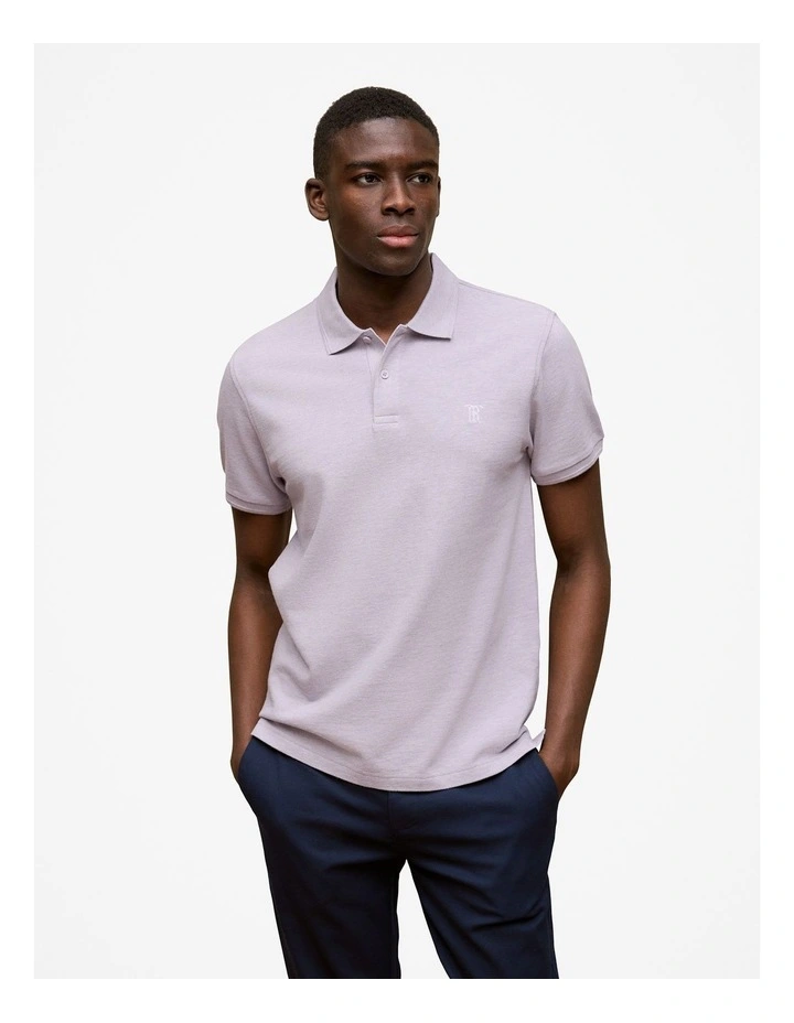 Pique Marle Monogram Polo in Orchid image 1