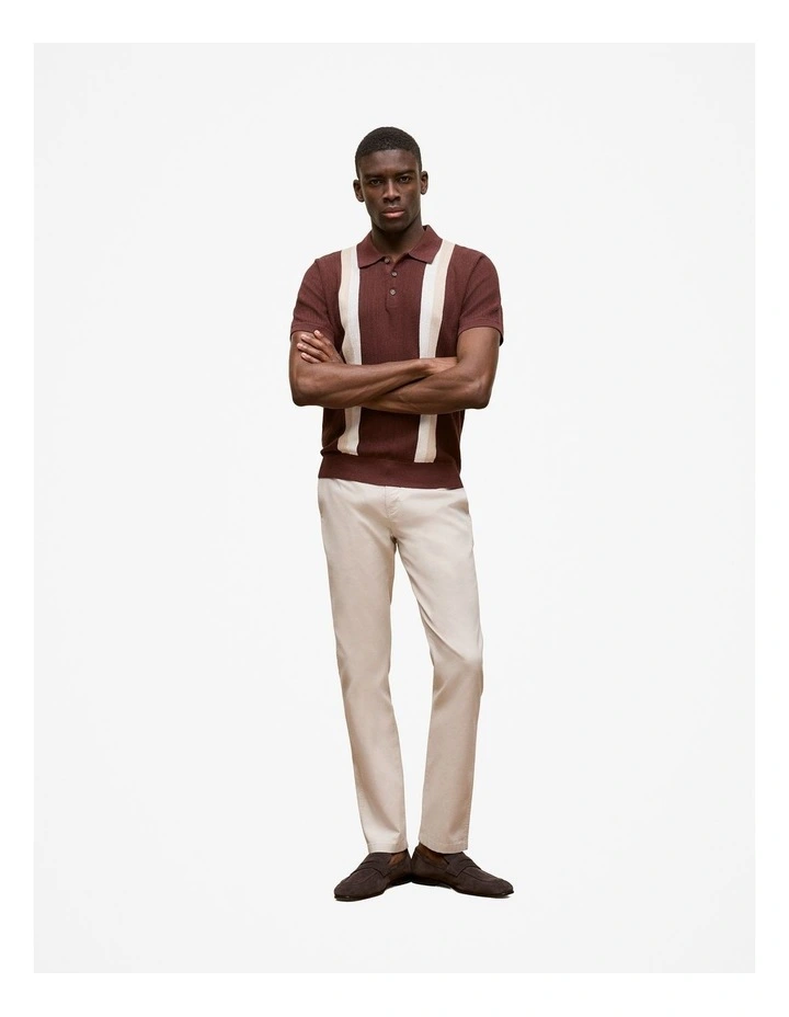 Tailored Fit Dobby Twill Pant in Stone image 2