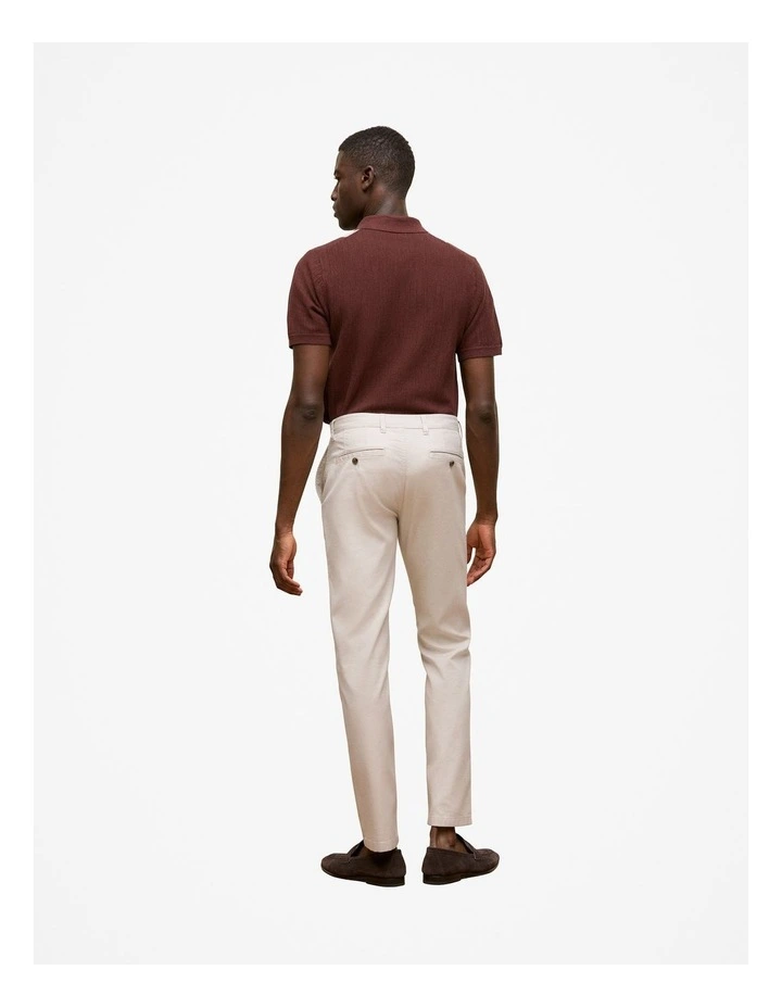 Tailored Fit Dobby Twill Pant in Stone image 4