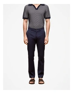 Tailored Fit Dobby Twill Pant in Navy