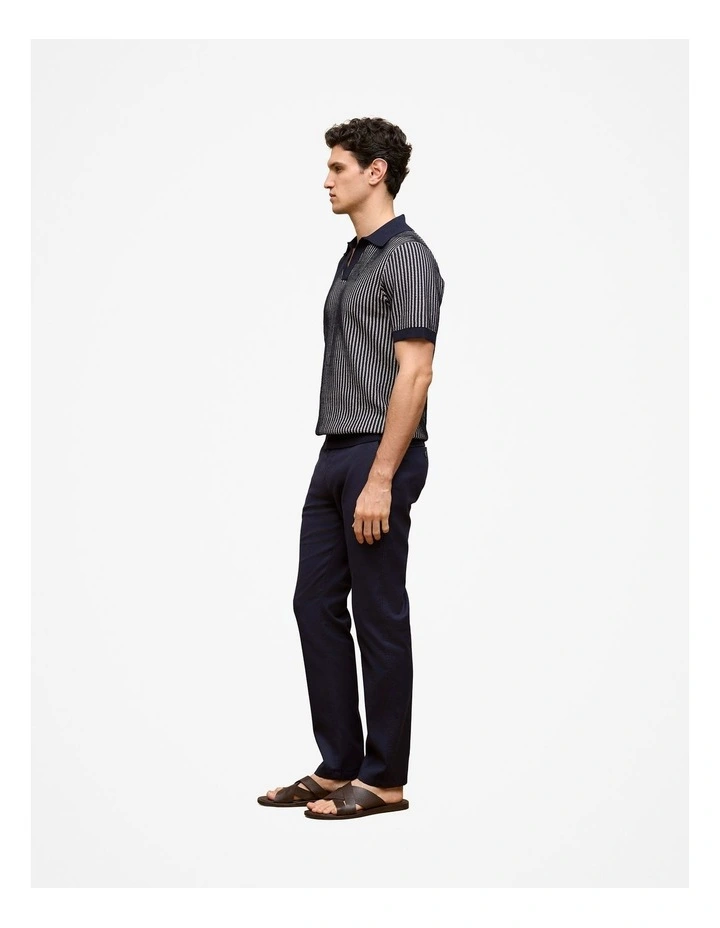 Tailored Fit Dobby Twill Pant in Navy image 4