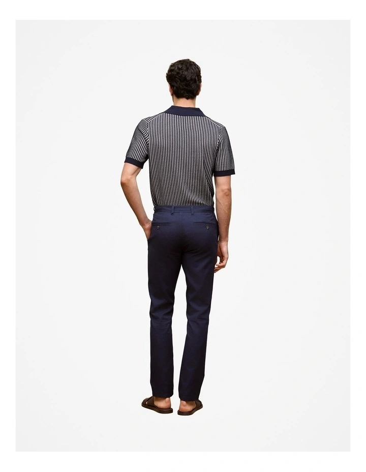 Tailored Fit Dobby Twill Pant in Navy image 5