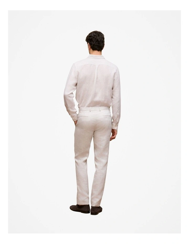 Linen Twill Tailored Pant in Stone image 6