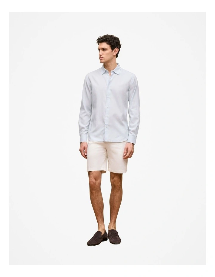 Tailored Fit Soft Long Sleeve Shirt in Ice Blue image 2