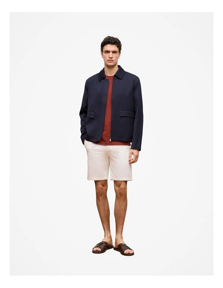 Australian Cotton Jersey Crew T-shirt in Deep Red image 2