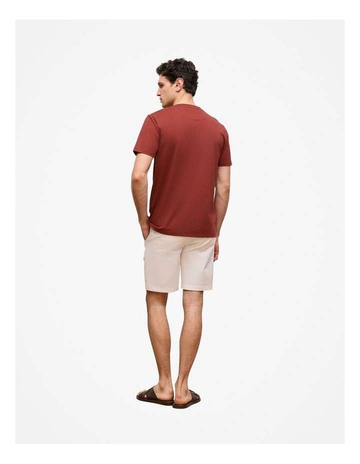 Australian Cotton Jersey Crew T-shirt in Deep Red image 4