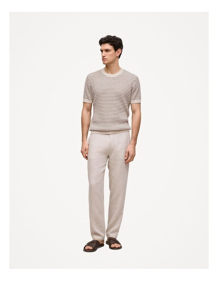 Linen Tailored Relaxed Pant in Flax image 3