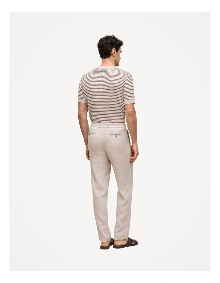 Linen Tailored Relaxed Pant in Flax image 6