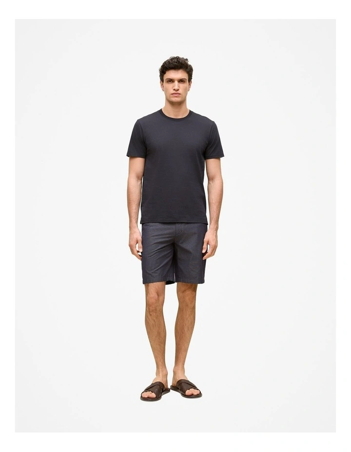 Yarn Dyed Cotton Stripe Short in Navy image 2