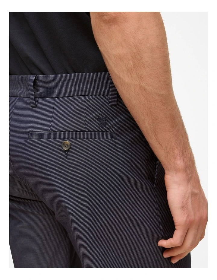 Yarn Dyed Cotton Stripe Short in Navy image 3