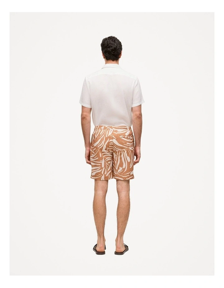 Brushstroke Swim Short in Butterscotch Brown image 4