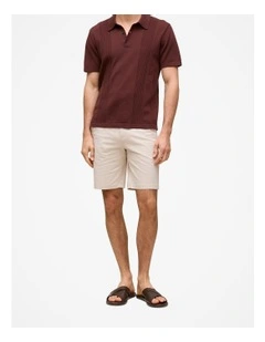 Cotton Twill Chino Short in Stone