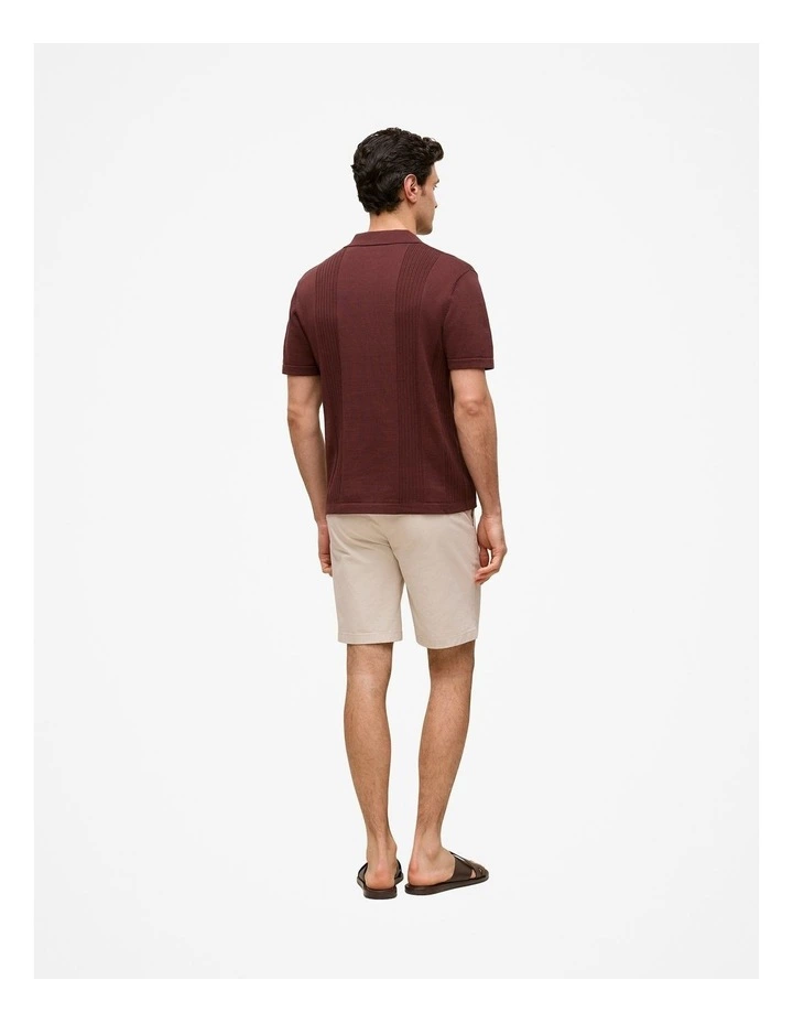 Cotton Twill Chino Short in Stone image 4