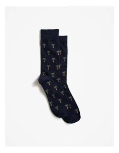 Date Palm Sock in Night Sky