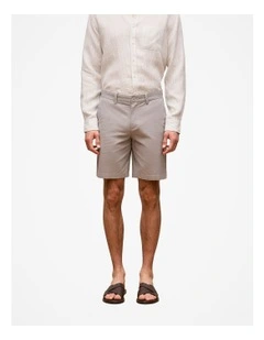 Cotton Twill Chino Shorts in Cement
