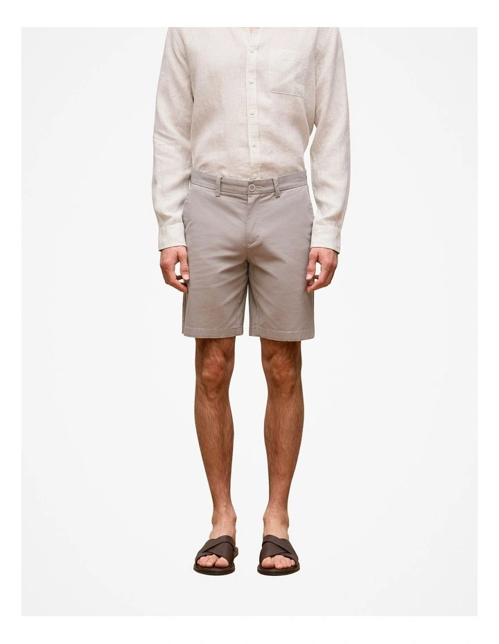 Cotton Twill Chino Shorts in Cement image 1