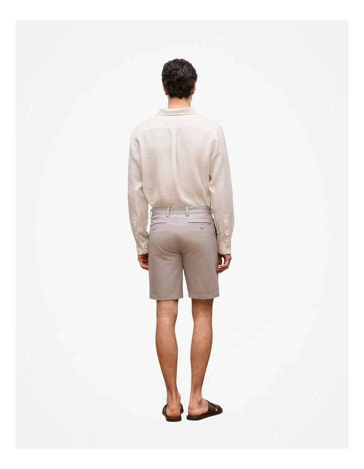 Cotton Twill Chino Shorts in Cement image 4