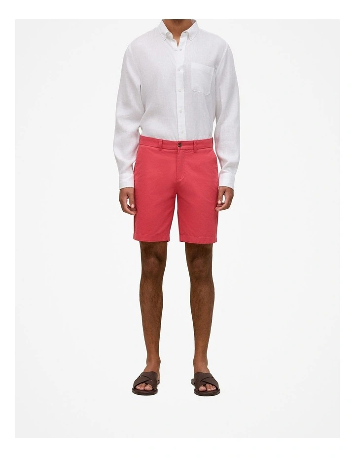 Cotton Twill Chino Shorts in Crimson image 1