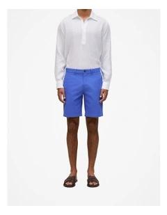 Cotton Twill Chino Shorts in Vivid Blue